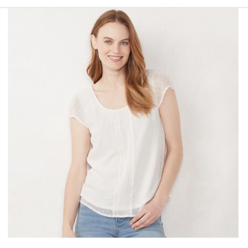 Women's LC Lauren Conrad Textured Dot Tee